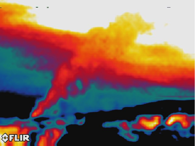 Infrared images like this one taken Dec. 9, are making it possible to see the massive escape of methane and other gases from the Aliso Canyon Gas Storage Field in Los Angeles County. 