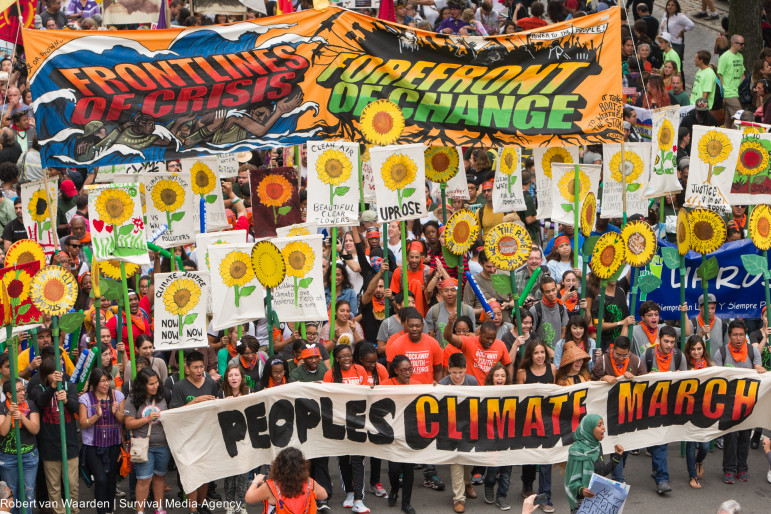 More than 300,000 march in solidarity for Climate accountability, at the People's Climate March on September 21, 2014. (Credit: Robert van Waarden)